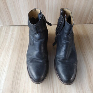 Frye Diana Stitch Black Leather Womens Western Ankle Booties Size 6.5 B 77972